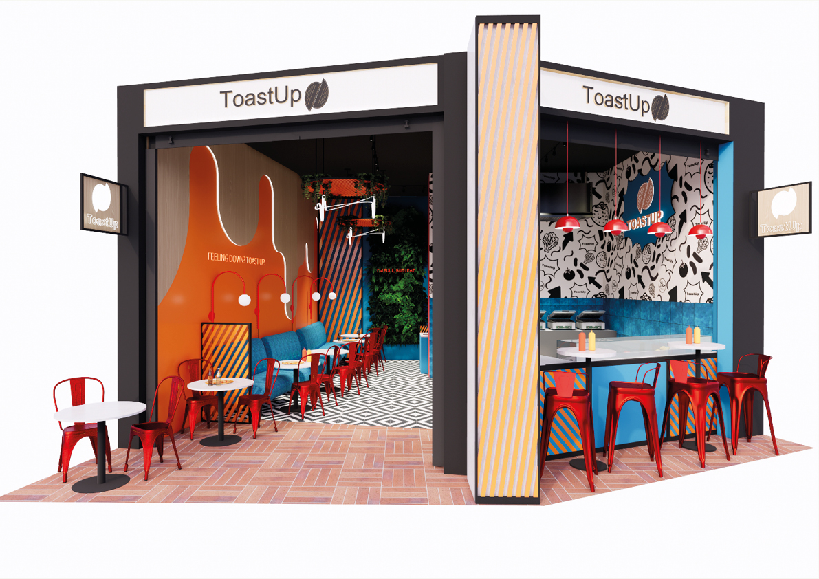 kiosk design Toastup Westfield Mall of the Netherlands